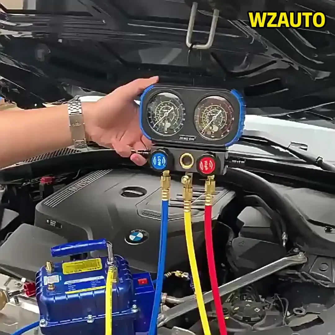 WZAUTO High Quality R134a Car Ac Refrigerant Charge Hose Kit