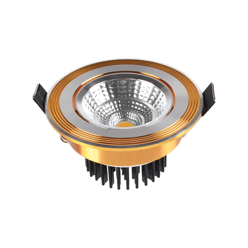 Nexleds 5w gold silver aluminum housing ceiling recessed cob led downlight