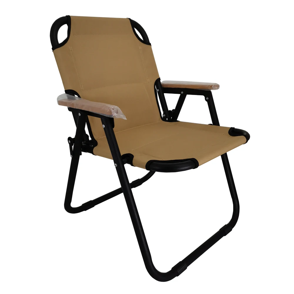 Yilu Portable Outdoor Camp Chair Beach Foldable Wood Armrest Chair