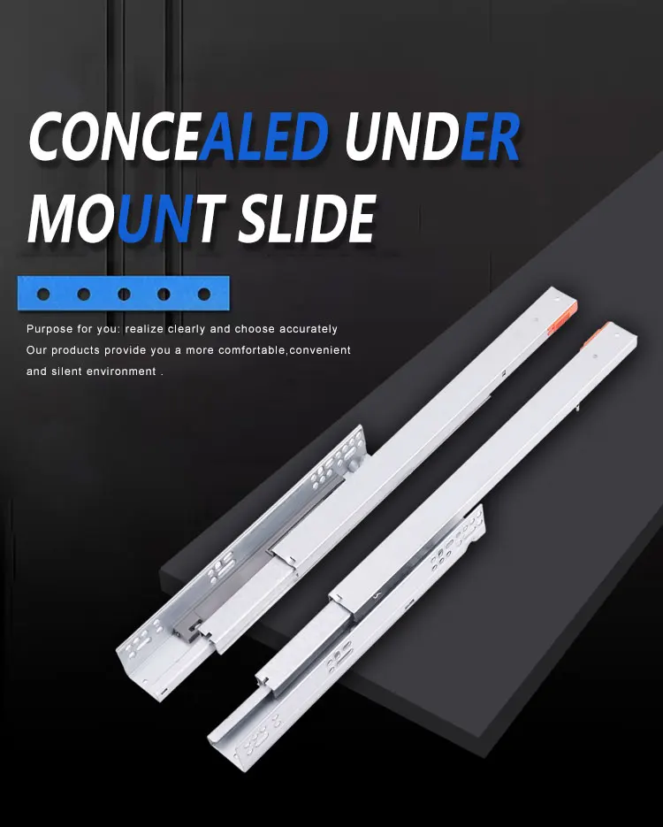 Full Extension Concealed Dtc Undermount Drawer Slides Undermount Soft