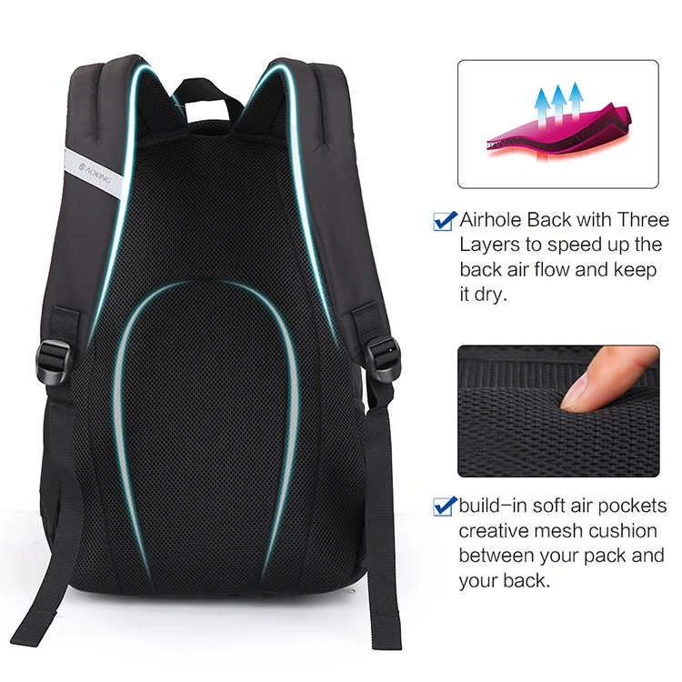 Large Capacity Waterproof School Backpack Bag For Teenagers Boys ...