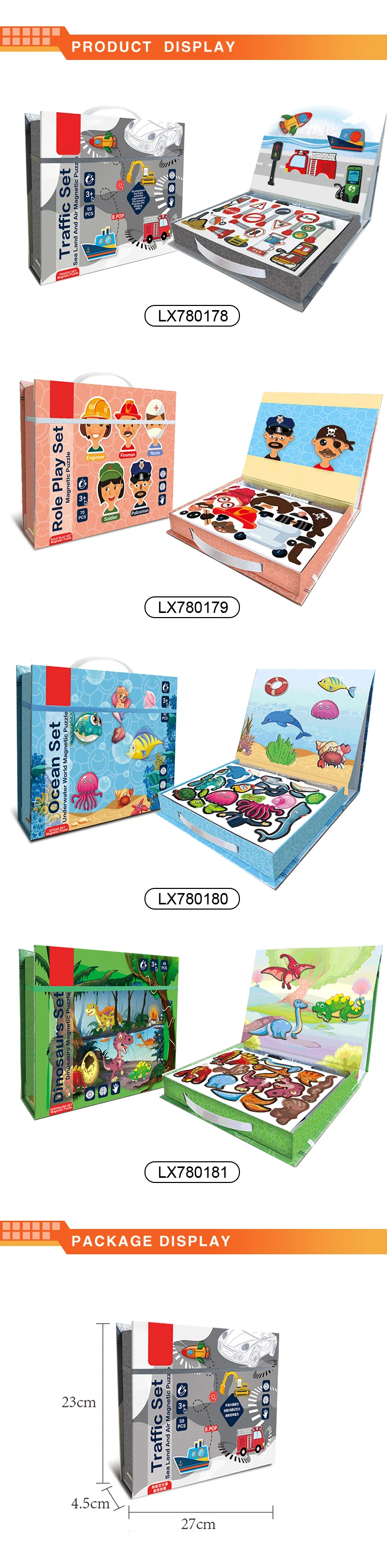High Quality Children Study Puzzle Toys Magnetic Jigsaw Puzzle Kids Educational Toys Puzzle