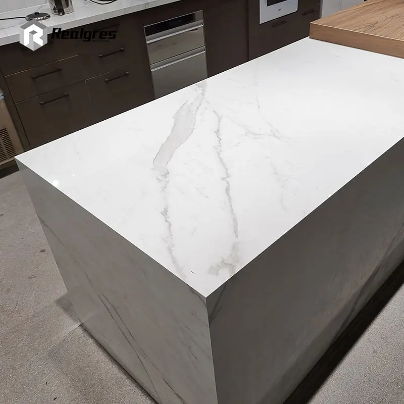 900x1800mm Polished White Calacatta Marble Large Size Porcelain Tiles