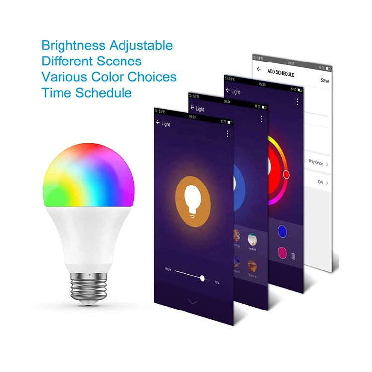 Low Price Google Home Alexa Wifi Light Bulb 7w Dimmable Wifi Led Blub Wifi Led 7w Smart Bulb with Color Change