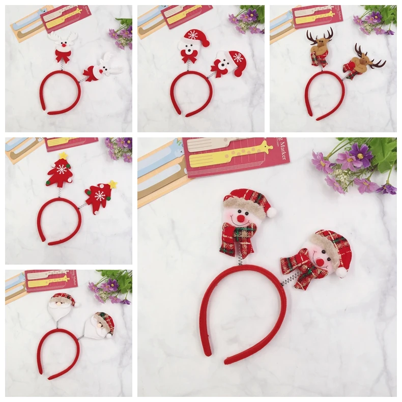New design soft elastic fleece decoration Christmas Gift snowflake headband for women