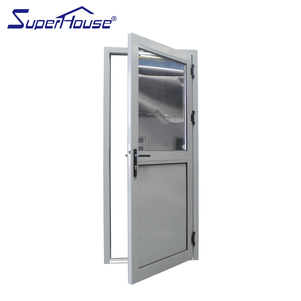 Wholesale half glass half aluminum-plastic board hinge doors double glass doors