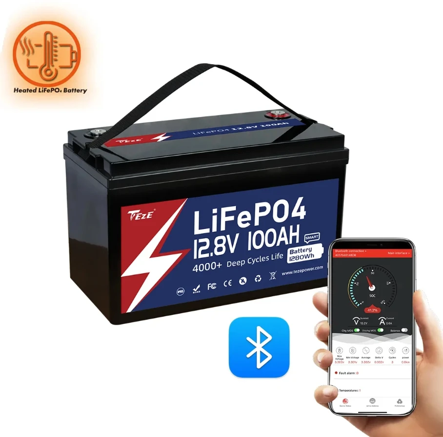 Side-by-side comparison of 12V 100Ah LiFePO4 battery dimensions vs. group 31 lead-acid