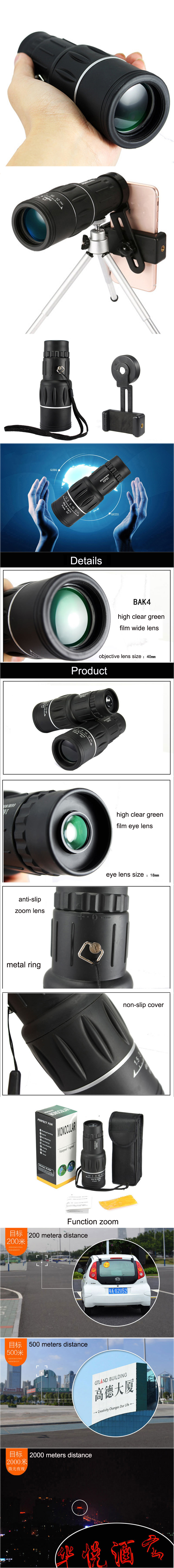 single telescope lens zoom camara lens for phone