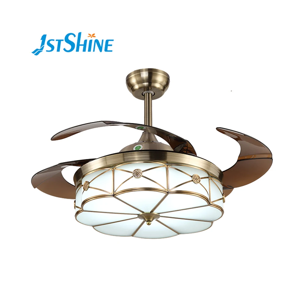 Smart Decorative Invisible Bladeless Neon Chandelier Ceiling Fan Fancy