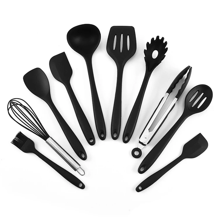 black silicone spatula