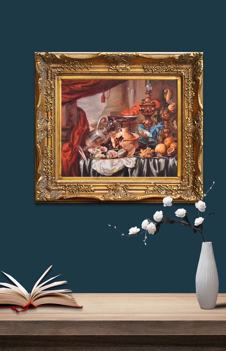 Luxury European Home Decoration Wood Golden Frame Ornate Baroque