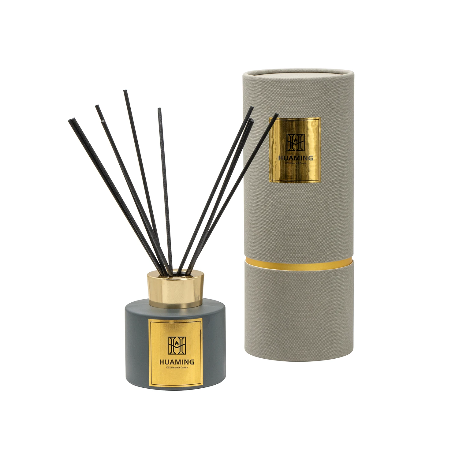 Luxury Home Decoration Reed Diffuser Glass Bottle Set Design Natural