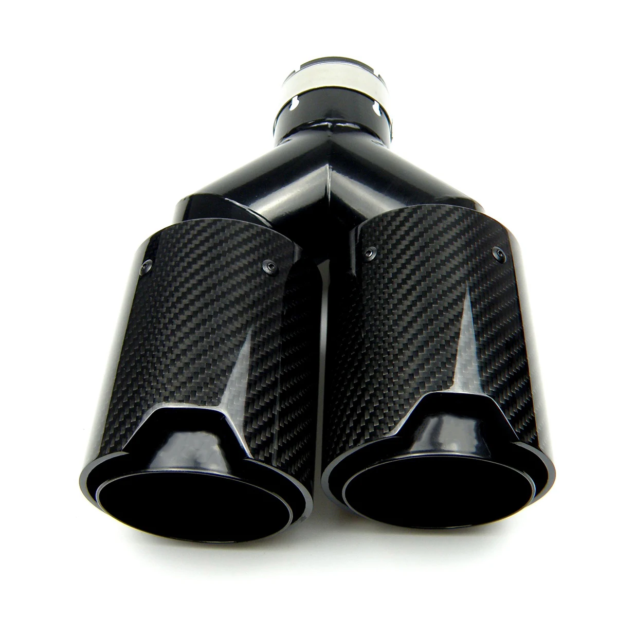 Dual Carbon Fiber Black Stainless Steel Universal M Performance Carbon