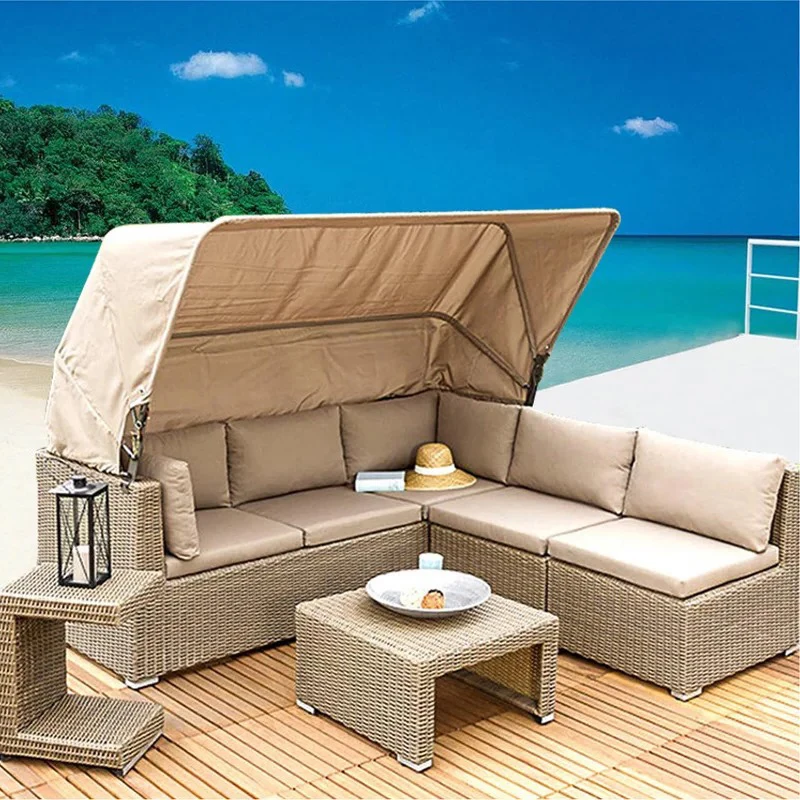 Relax Outdoor Corner Garden Furniture Rattan Wicker Corner Garden