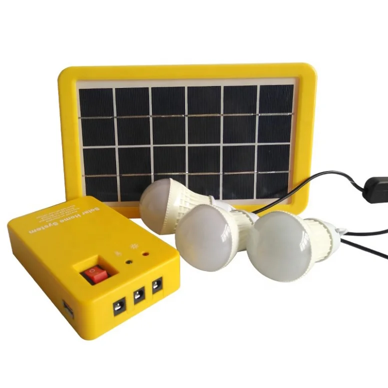 hot sale Outdoor Portable Mini System Solar Panel charging 3 led Bulbs Rechargeable light Bulb