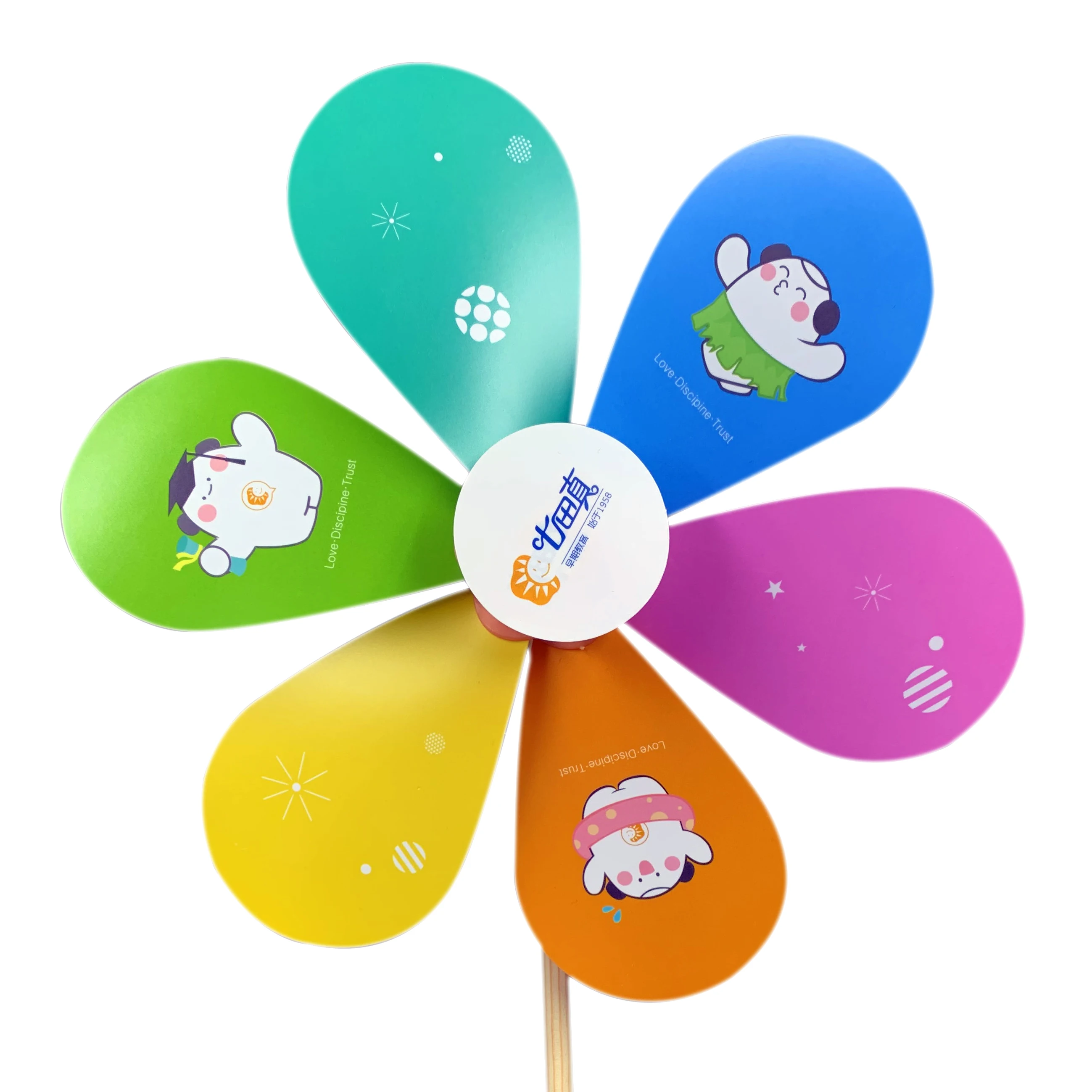 promotion customized plastic colorful windmill decoration