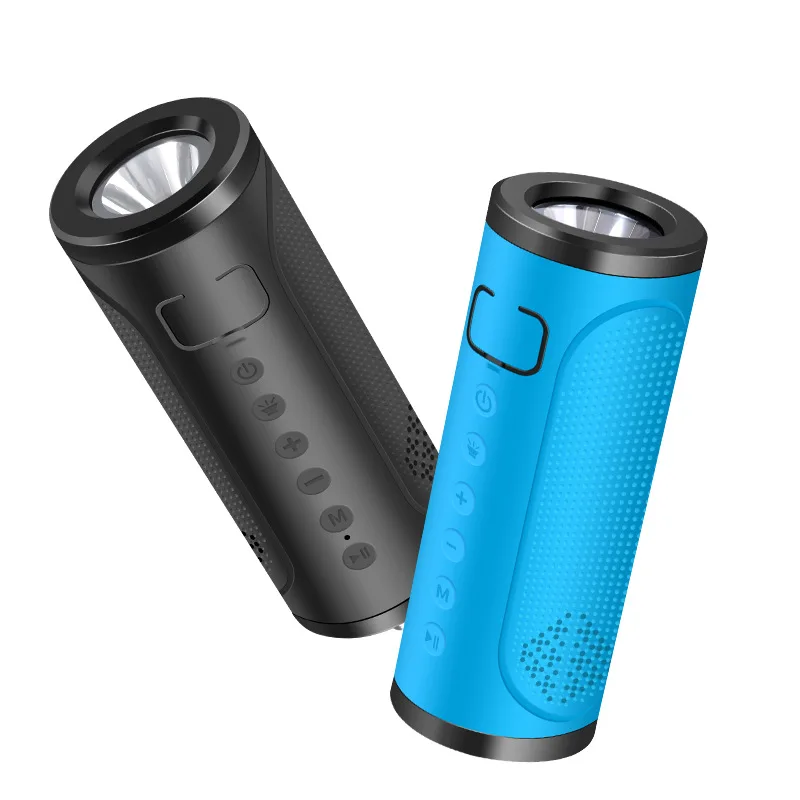 Outdoor Portable Dual Stereo Speaker Bluetooth Speaker Waterproof Bike mini Speakers With LED Light