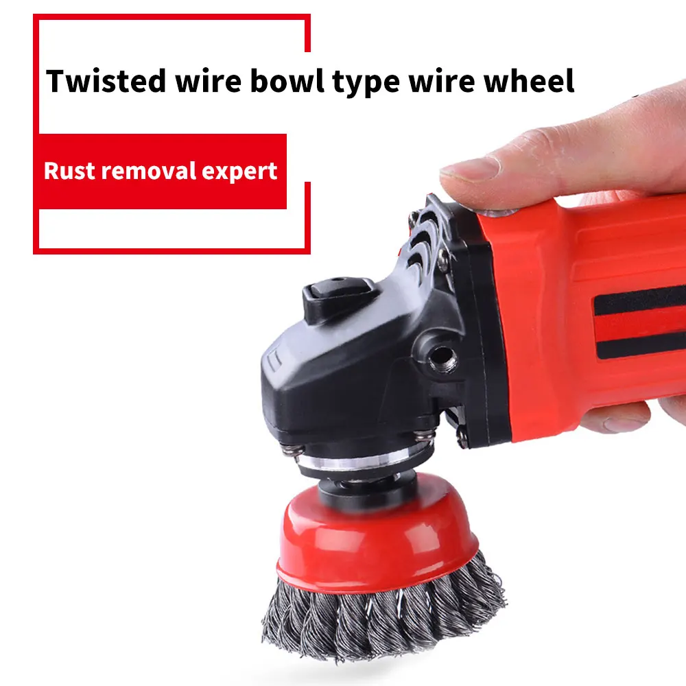 Twist Knot Steel Wire Wheel Brush Rust Removal Wire Wheel Cup Brush Disc For Angle Grinder