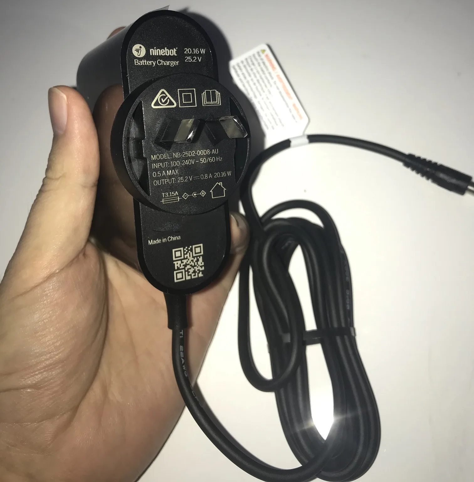 Original Ninebot Scooter Charger 20.16w 25.2v Segway Liion Battery