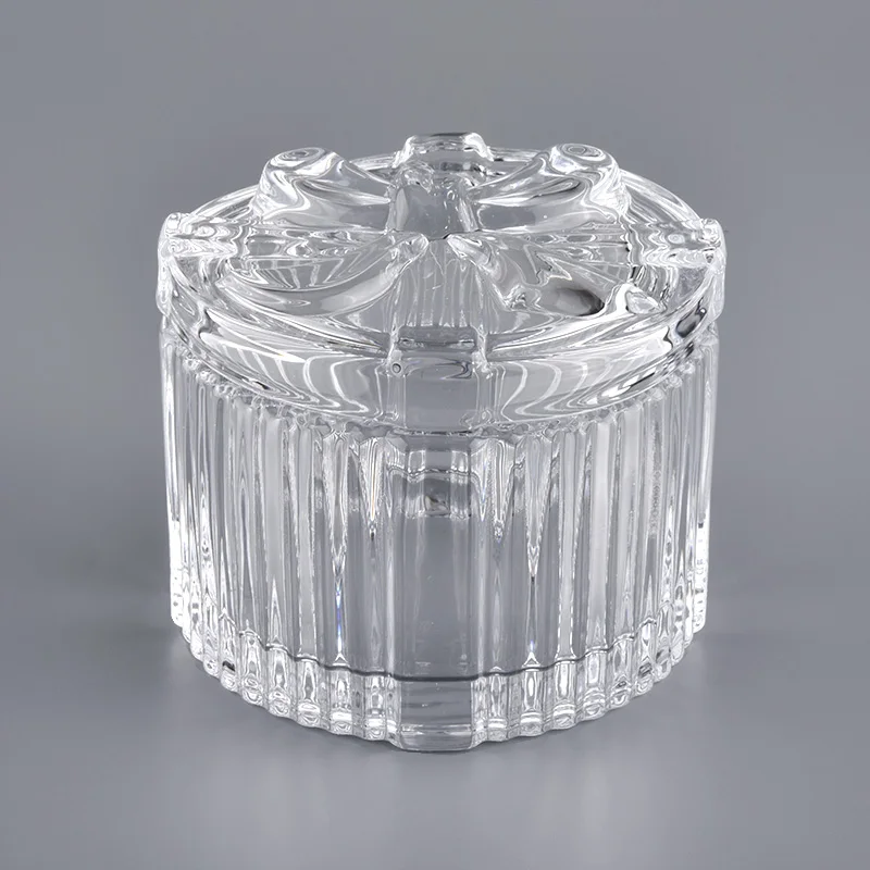 4oz mini glass candle containers with knot lids