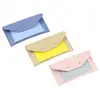 top seller PU leather Wholesale Sunglass Case eyewear pouch with flap and snap