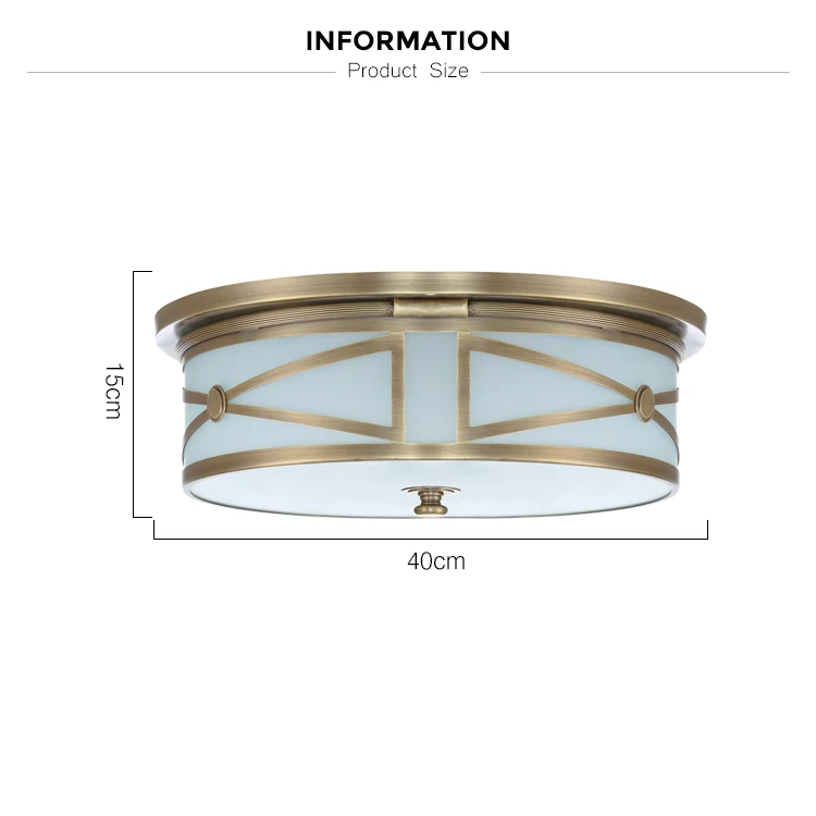 classic brass frame led ceiling lights