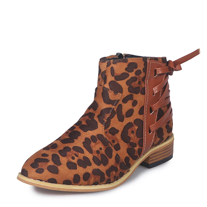 leopard print walking boots