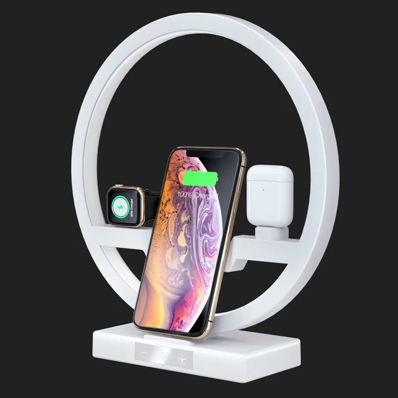 2019 New Arrivals Table Lamp 3 In 1 Wireless Charger For Iphone For