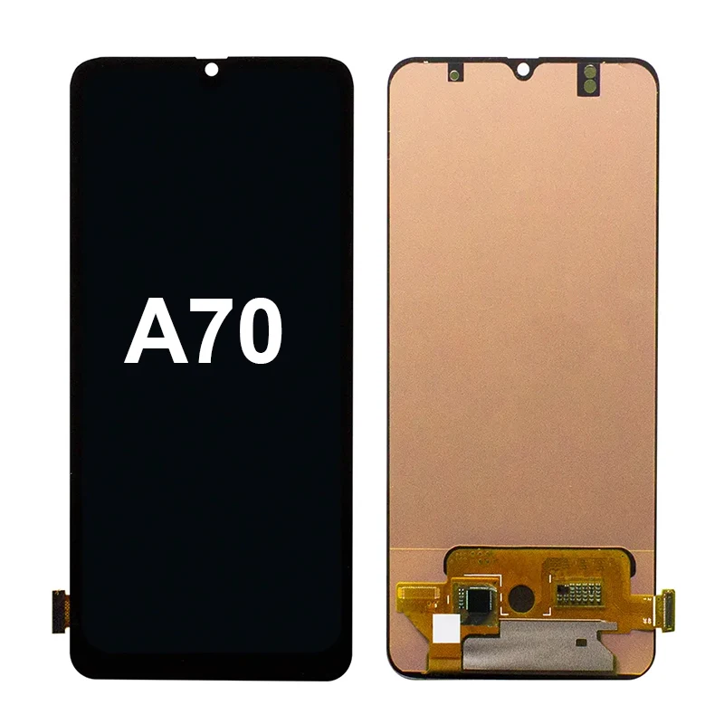 Side-by-side comparison of genuine itel A49 screen vs. low-tier replacement showing backlight bleed