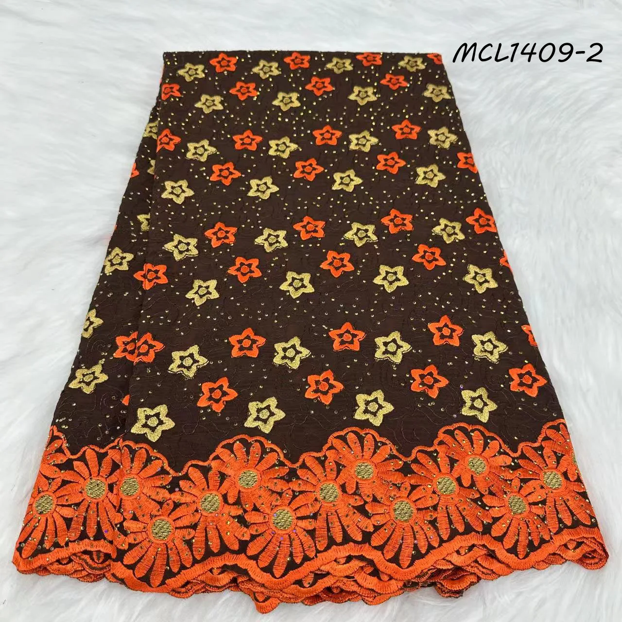 Latest high quality Zhenguiru New on sale Arrival Cotton Flower African Embroidery Swiss Voile Fabric Bright Nigerian Fabric For Party Dresses