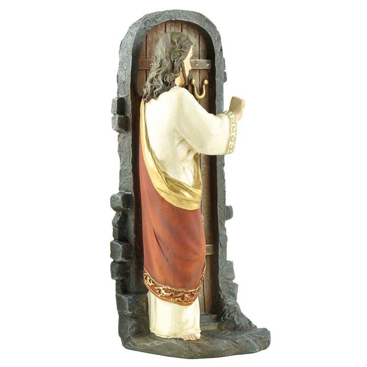 Resin Figure Buddha Statues Jesus Knocking At Door For Religious Christian Products