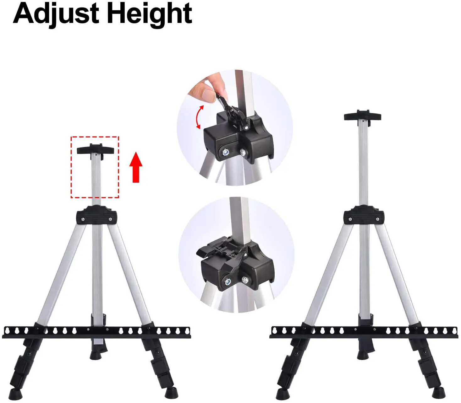 Artist Easel Stand 21 To 66 Inches Adjustable Height Aluminum Silver Buy Easels,Painting Easel