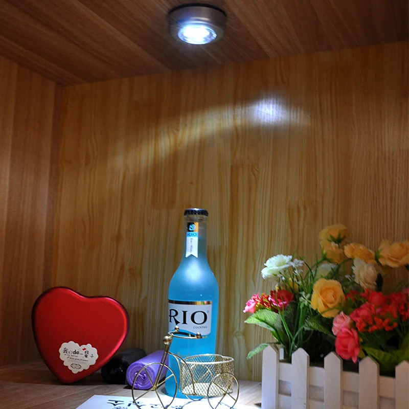 Round Stick Touch Lamp Coloured jewellery closet light