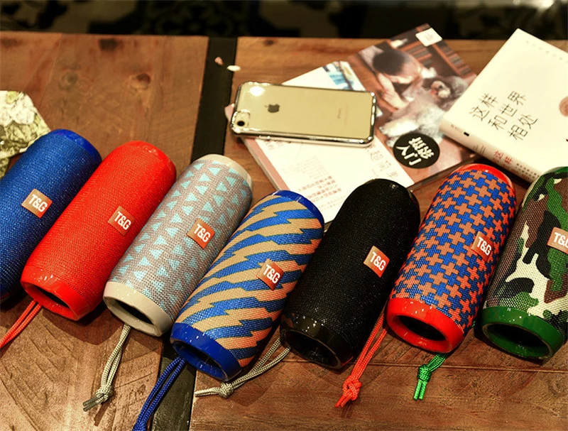 Portable TG117 Cloth Wireless Speaker Fabric BT Speaker Support TF USB Hands-free Call - ANKUX.COM