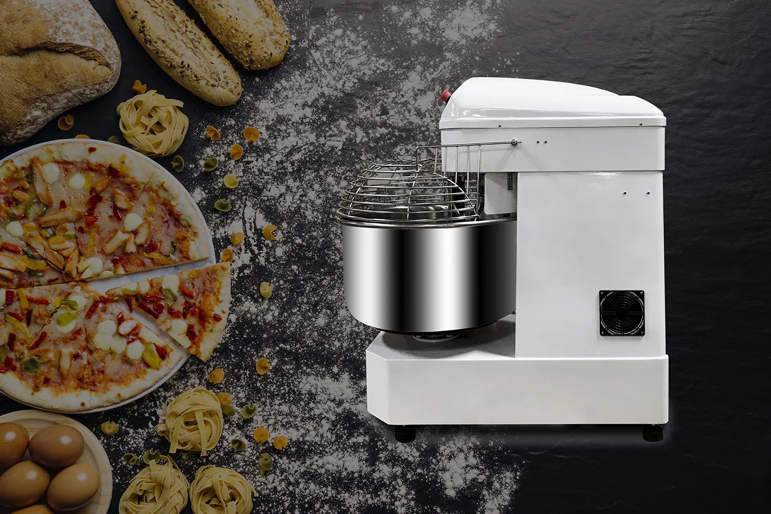 hn20c 8千克面条 chapati 面包小螺旋面团搅拌机