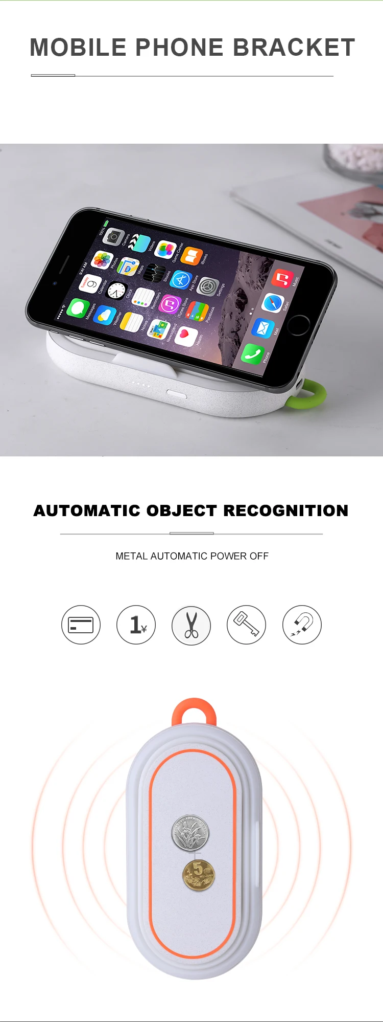 4 in 1RGB night light power bank  charger wireless  with phone holder