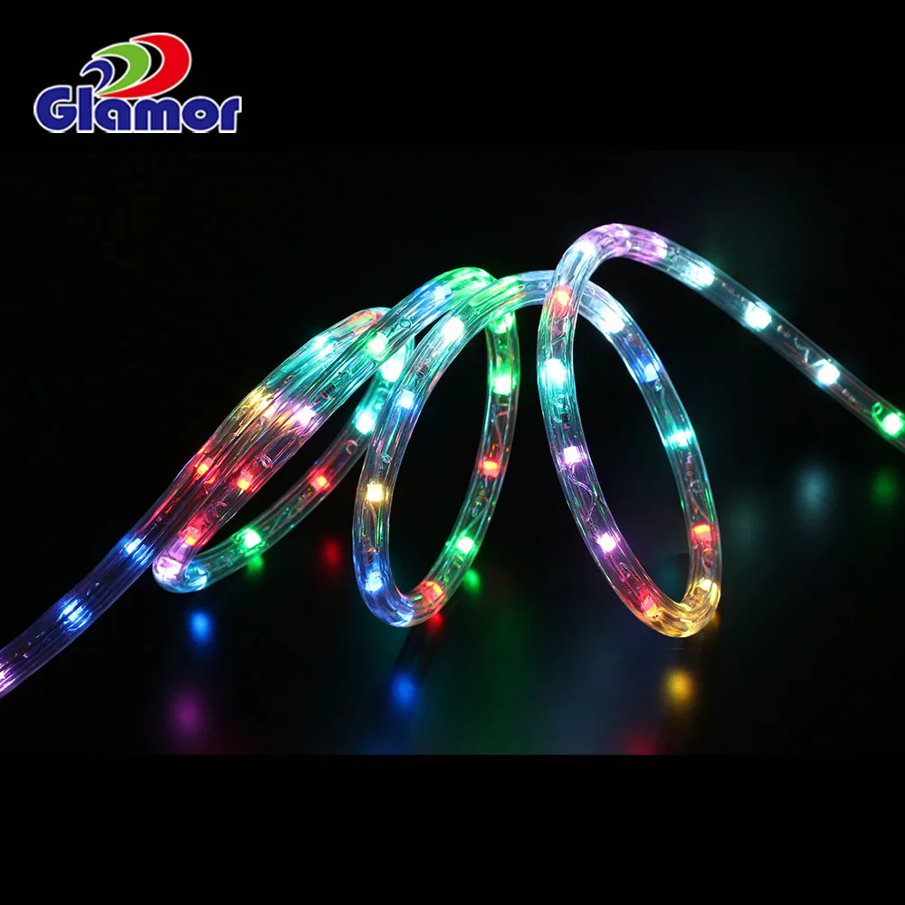 2021 new product waterproof and outdoor led xmas RGB rope light with remote controling for project and retail using
