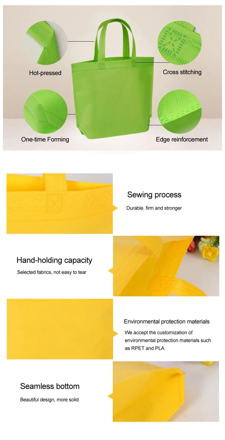 China Manufacturer Fashion Tote PP Nonwoven Tote Bag Logo Printed Shopping Laminated Non Woven Bag Grocery Bag