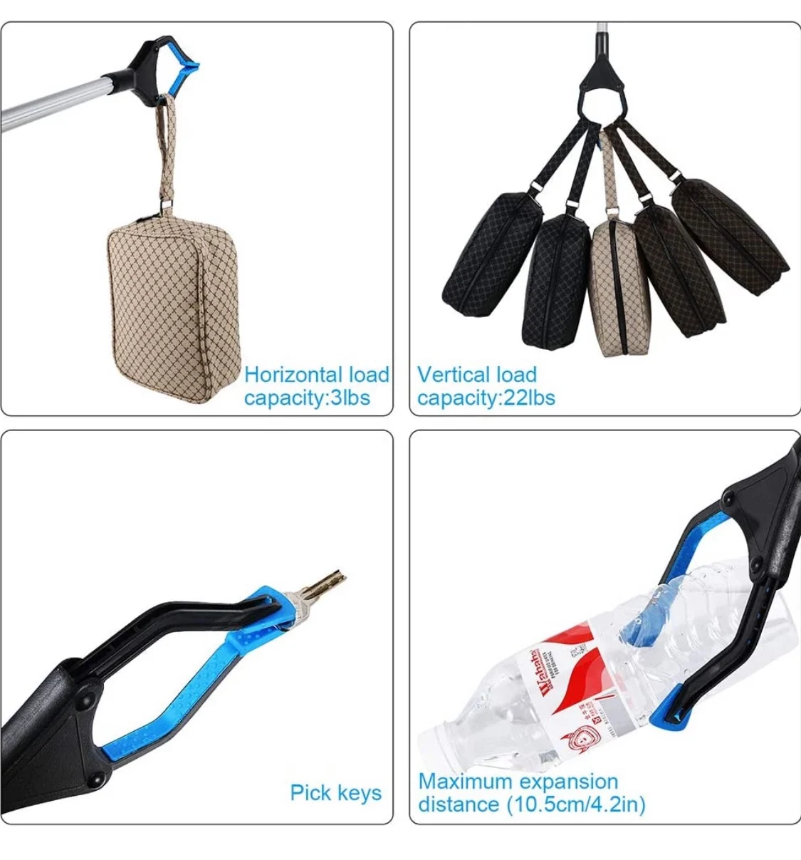 Personalised Golf Ball Retriever Tool Foldable Aluminum Litter Picker Stretch Reacher Grabber Tool For Disabled