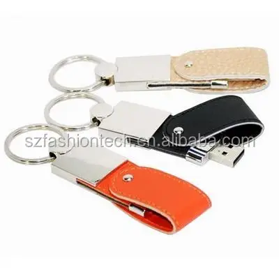 Brand new Custom logo PU leather keychain usb flashdrive 32gb pendrive memorias USB stick - ANKUX.COM
