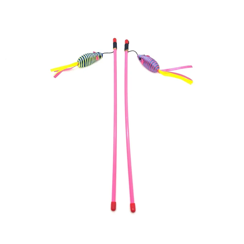 
Plastic Funny Cat Nip Toy Cat Teaser Stick 46.5cm,2 Asst 