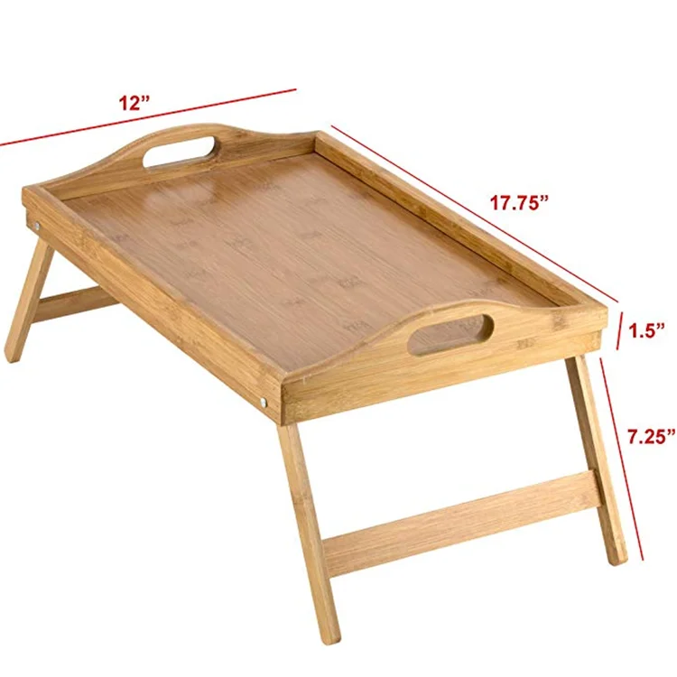 Factory Wholesale Morden Natural Folding Bamboo Bed Breakfast Tray Buy Wooden Ottoman Tray