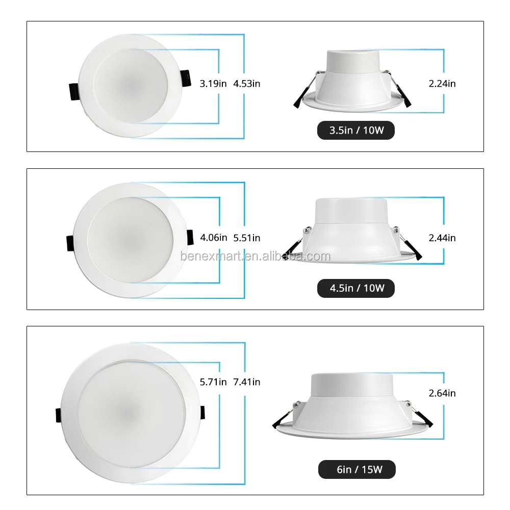 Benexmart Tuya Zigbee 3.0 7/10/15W Smart Led Light RGB Downlight SmartThings App Voice Contorl by Alexa Echo Plus Directly home - ANKUX.COM