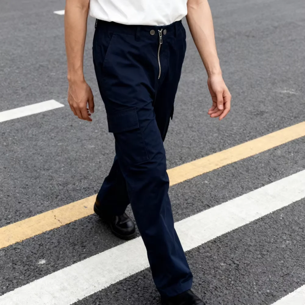 Men's Casual Slim-Fit Pants Four Seasons Straight Design Factory Wholesale details