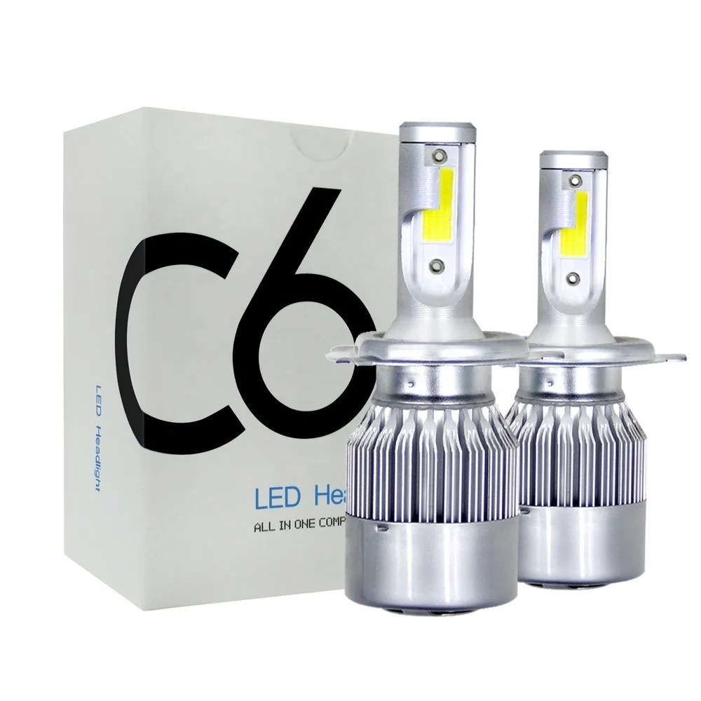 C6 led Car Headlight H7 LED H4 Bulb HB2 H1 H3 H11 HB3 9005 HB4 9006 9004 9007 9012 72W 7600lm Auto Lamps Fog Lights 12V