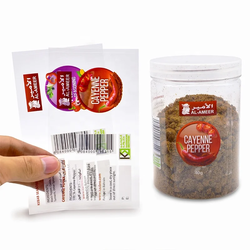 

Roll Adhesive tickers food Jar Label,500 Pieces, Cmyk color, pantone color,full color