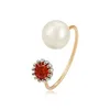 16202 xuping pearl rings adjustable jewelry women+gemstone stone pearl ring designs for women