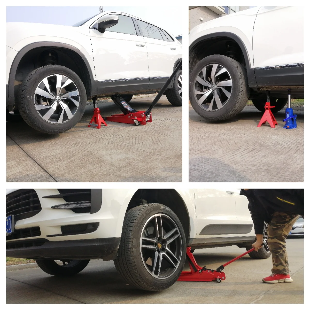 Car Lift Hydraulic Cylinder 3t Floor Jack With Double Pump Hydraulic