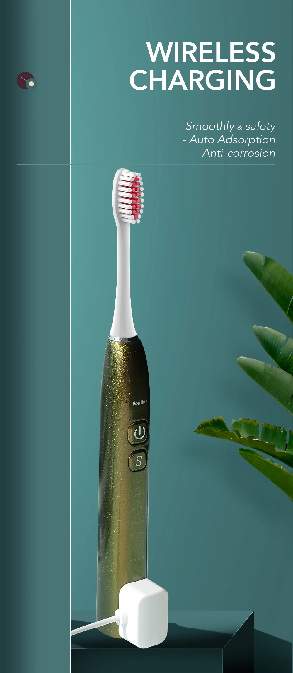 Color Changing 360 Dazzling Life Brand Silicone Electric Toothbrush