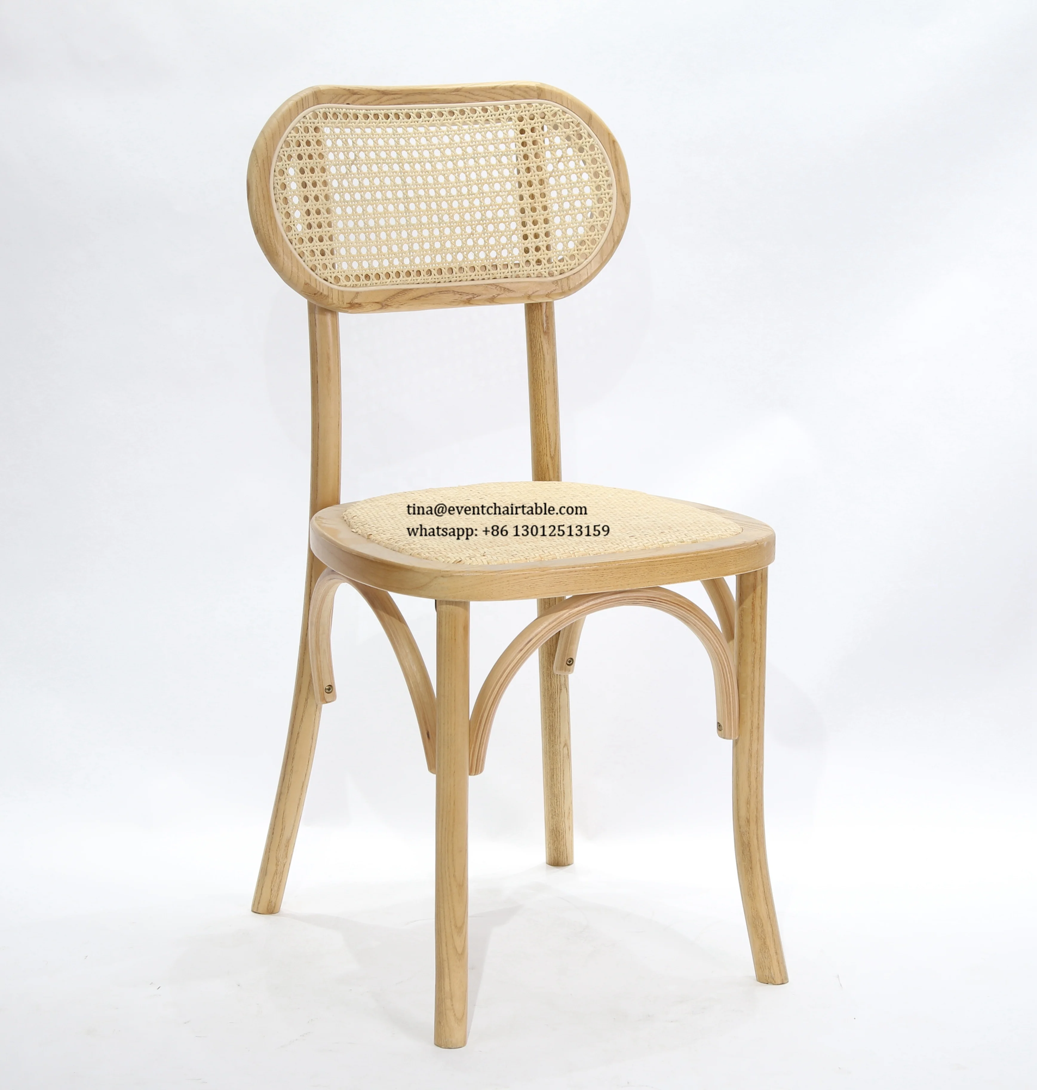 Classic Solid Wood Dining Rattan Chair For Restaurant Dining Events